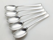 Hanoverian Rattail Pattern 5x Tea Spoons Silver Plated EPNS Sheffield