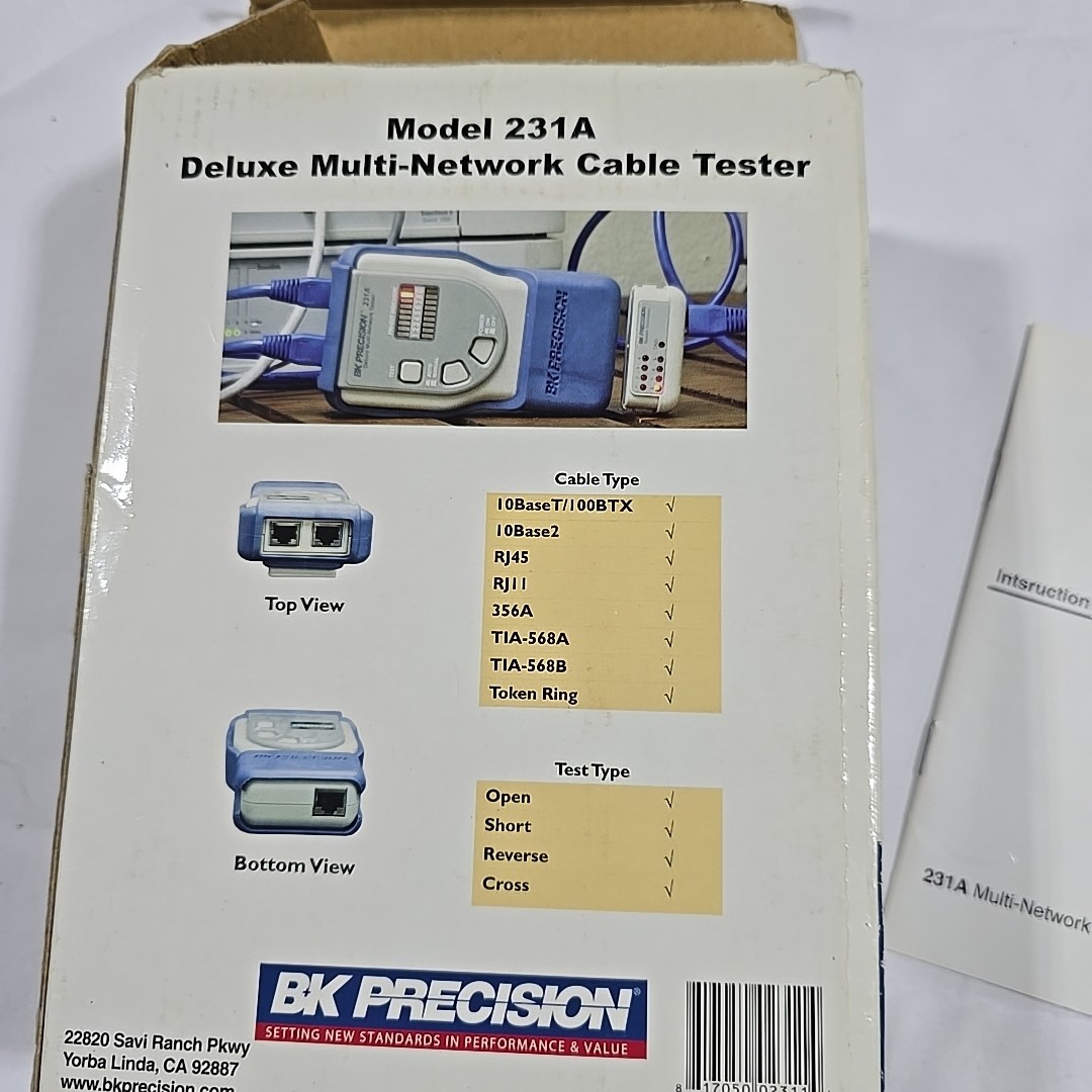 BK Precision Remote Multi Network Cable Analyzer Tester 240-A 240A w/ Box CAT - Thumbnail 2
