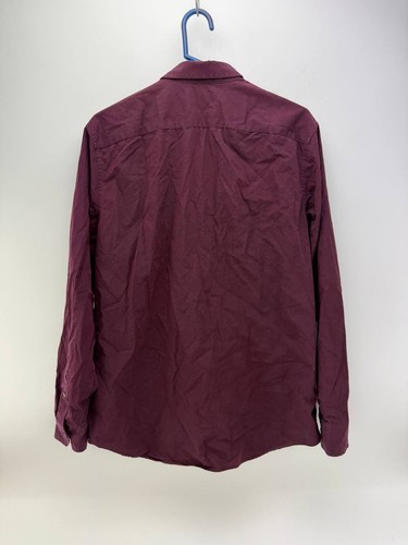 Banana Republic Mens Burgundy Red Non-Iron Slim Fit Button-Up Shirt Size L - Picture 2 of 3