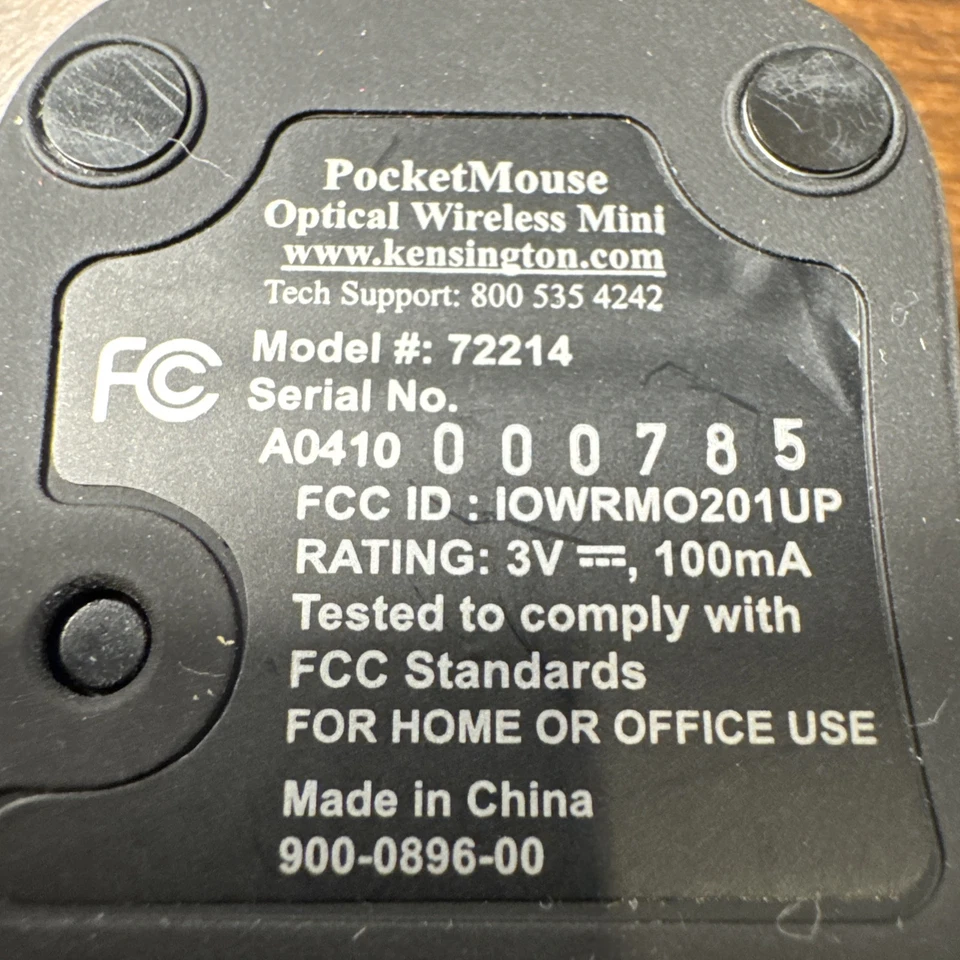 Mini mouse inalámbrico óptico de bolsillo Kensington #72214 Foto 4 de 4