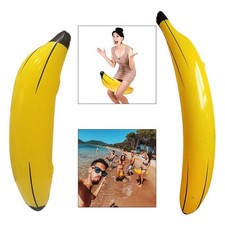 Blow Up żółty składany banan duży na imprezę dekoracja basen pływak