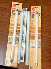 Lot / 5 NOS F8T5/WW 8W 12" Linear Fluorescent Bulbs Warm White 4 GE, 1 Philips 