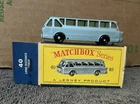 Vintage Lesney Matchbox 40 Long Distance Coach Toy Car w/ Original Box