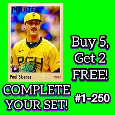 2024 Topps Archives Singles Base! U-PICK! YOU COMPLETE YOUR SET! FLAT RATE SALE!