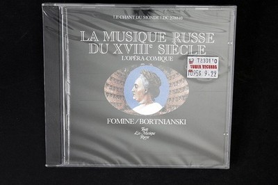 Fomine Bortnianski   Musique Russe XVIIIe Siècle Opéra-Comique CD Le Chant du