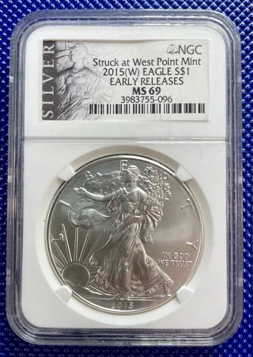 2015 (W) ~ Silver Eagle S$1 ~ NGC MS69 ~ EARLY RELEASES ~ #3983755-096