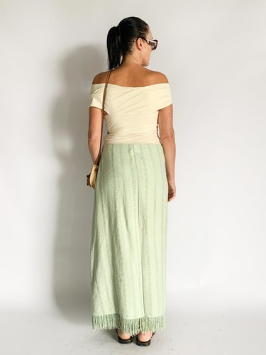 Jil Sander A-Line Fringed Knit Skirt - Picture 5 of 6