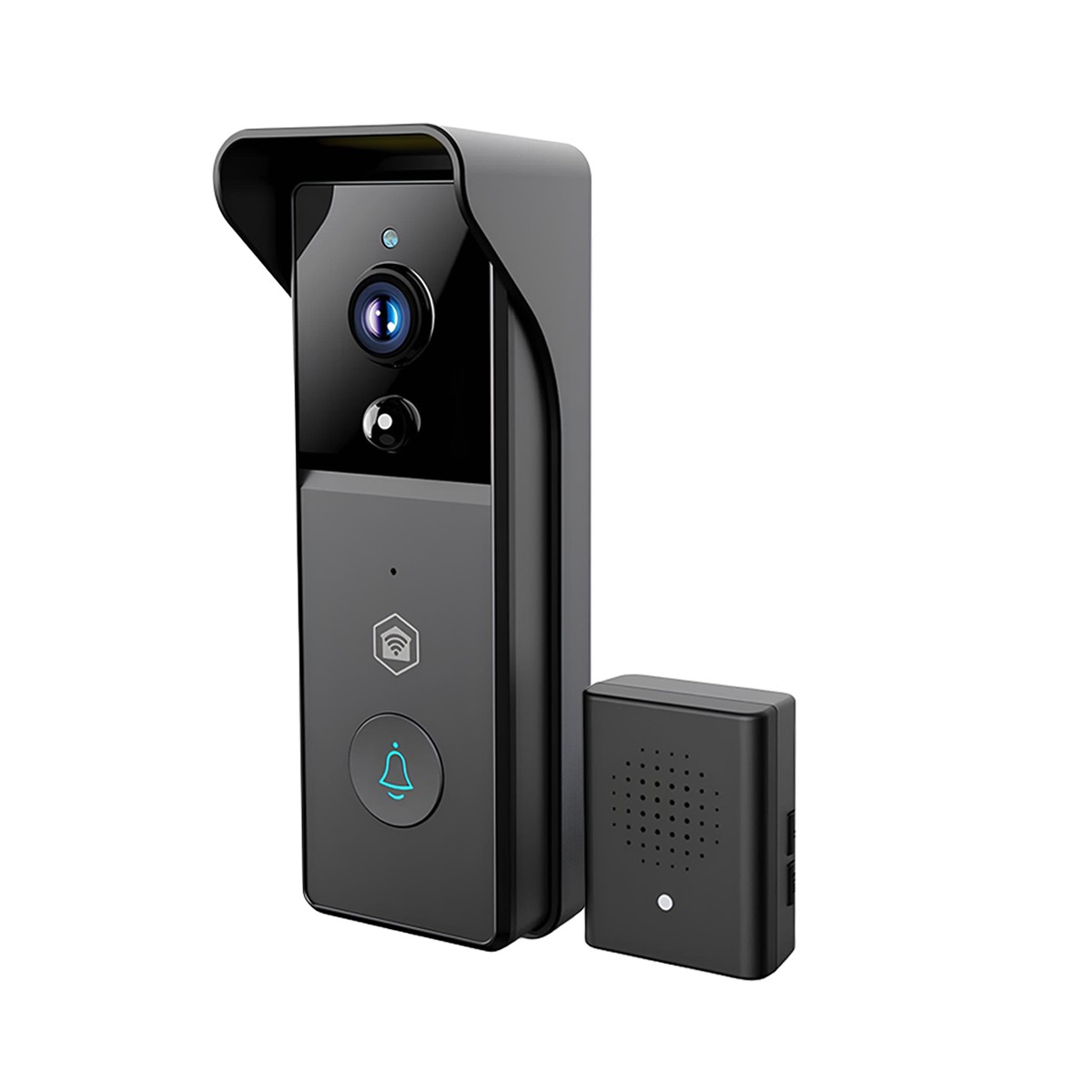 Interphone vidéo 3MP Full HD Nedis étanche IPX44 à batterie longue durée