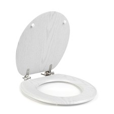 Beldray Oak Toilet Seat - Wooden Effect, Easy Fit (Damaged Packaging)