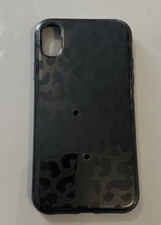 Loopy Cell iPhone X/XS Case Loop Grip Midnight Leopard Black Animal Print
