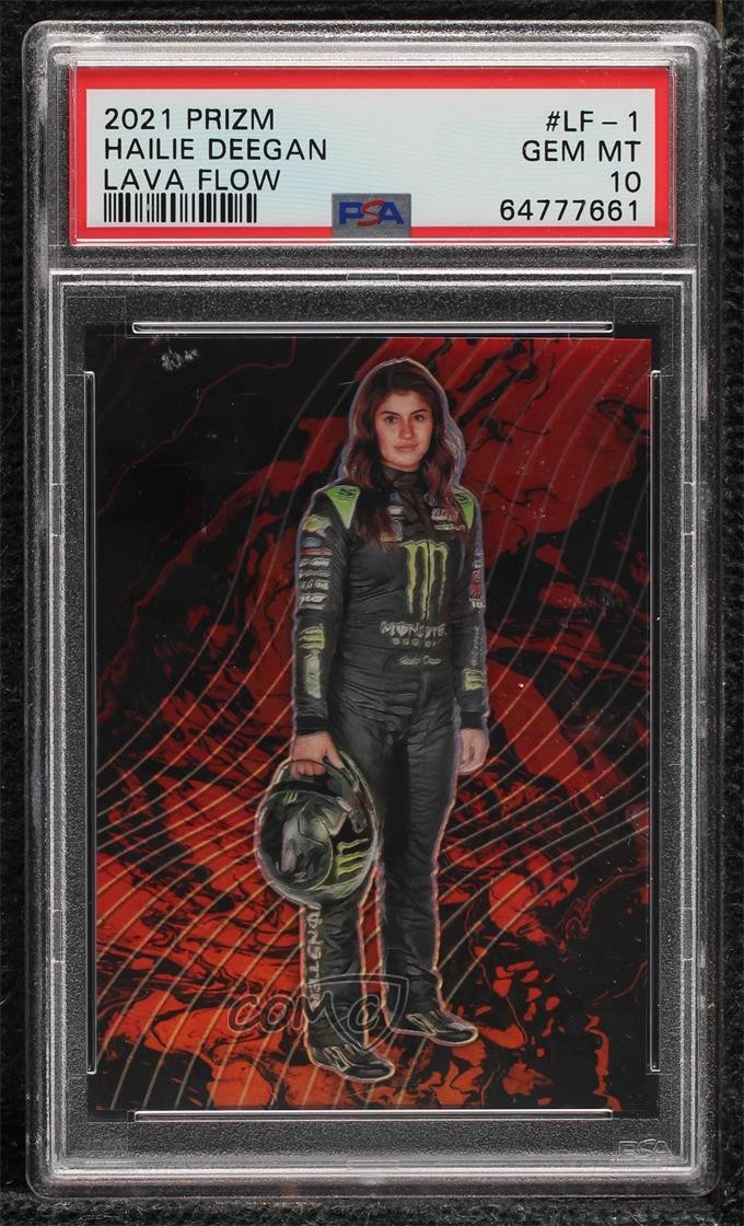 2021 Panini Prizm Lava Flow Hailie Deegan #LF-1 PSA 10 GEM MT rf2