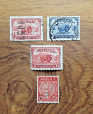 Australia 1934&ndash;35 Commemoratives &ndash; Macarthur & ANZAC &ndash; 1 MH / 3 Used Stamps