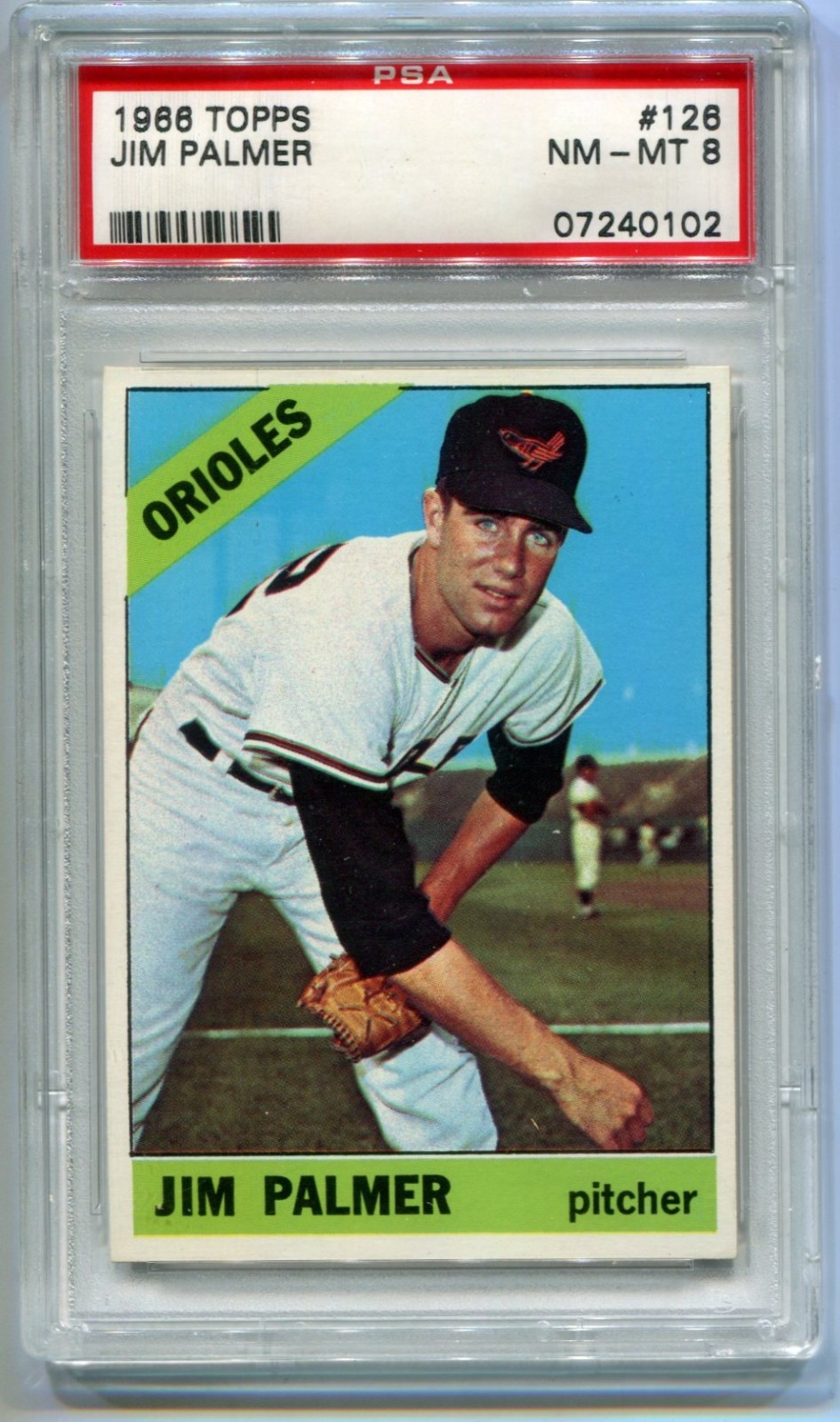 Topps 1966 #126 Jim Palmer RC PSA 8 NM-MT Orioles HOF - BeautyInvestment Grade