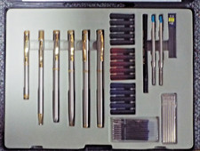 Classic Pen Set Various Ink Pens  Pencil 66 Piece Refill Storage Carry Case