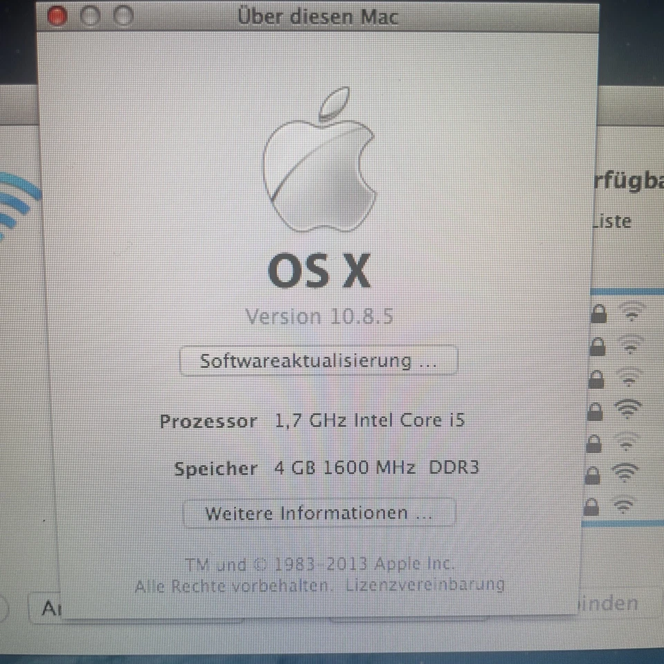 Apple Macbook Air A1465 | 4GB RAM | 240 GB SSD | Intel i5-3317U - Bild 4 von 4