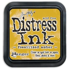 Tim Holtz Distress Ink Pad-Fossilized Amber - 3 Pack