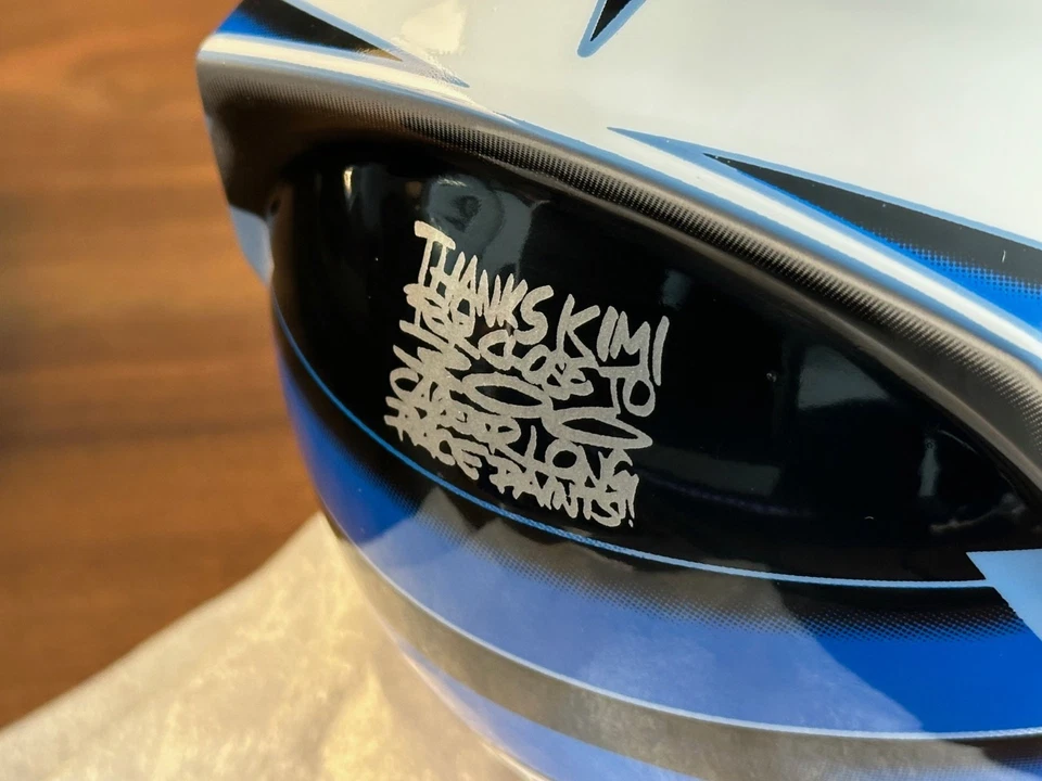 Kimi Raikkonen 1:2 Helmet Alfa Romeo F1 Formula 1 Last Race Abu D Signed Auto - Image 4 of 4