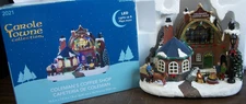 Carole Towne Christmas Village Colemans Coffee Shop LED Lights Up Musical  2021
