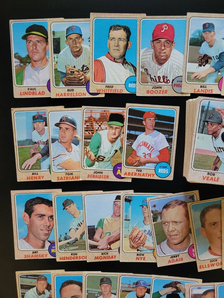 Lote de béisbol 1968 Topps - 120 excelentes tarjetas vintage - Bud Harrelson | Bob Veale Foto 3 de 4