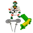 Vintage TMNT Karate Choppin Smash Bash Michelangelo 1992 Action Figure