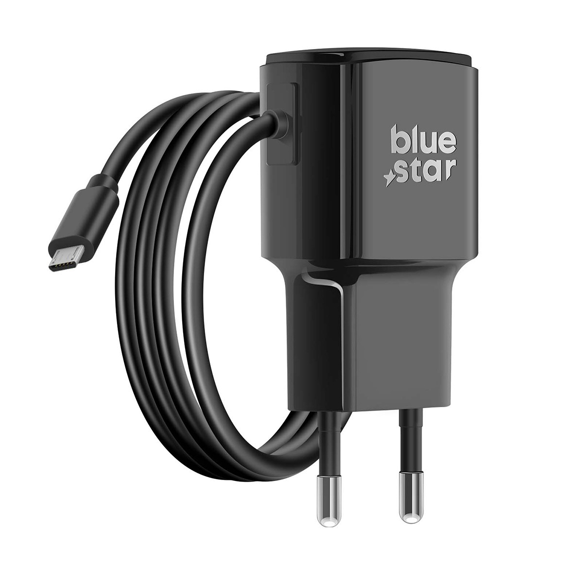 Chargeur secteur Micro USB 2A avec cable 1m20 noir pour smartphone