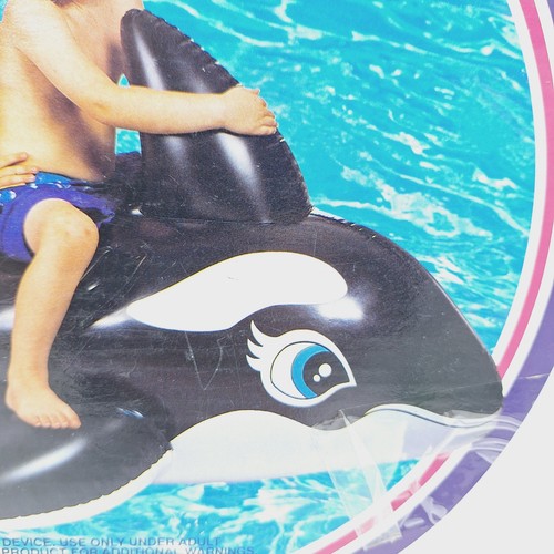 Vintage 1994 Intex The Wet Set #58561 Inflatable Whale RIDE-ON 84"X43" 2 CHAMBER - Picture 3 of 5