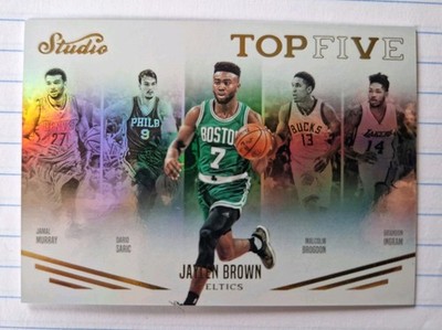 2016-17 Panini Studio Jaylen Brown Rookie Top Five SP Case Hit! Boston Celtics