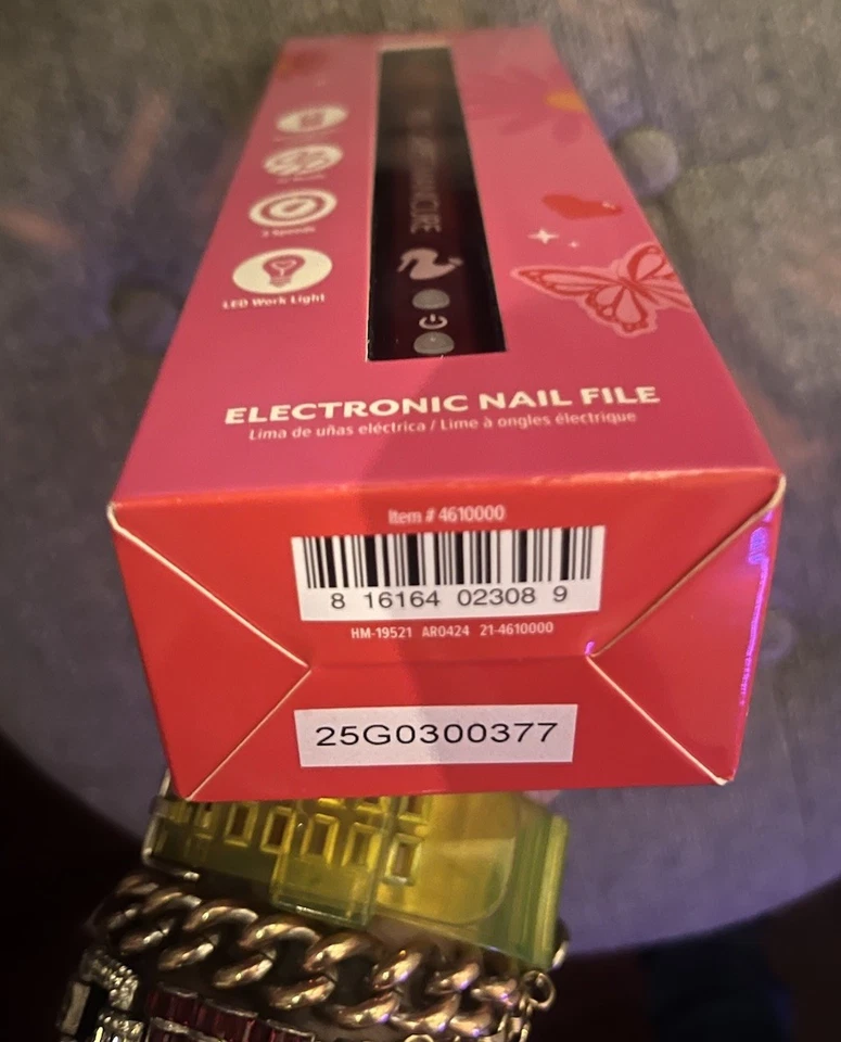 Электронная пилка/красная ковровая дорожка маникюр/электронная пилка для ногтей/12 сменных насадок новая в коробке - Изображение 4 из 4