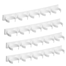 Spice Jar Clips 4PCS White Adhesive Rack Holder Cabinet Door Wall Mount Pantry