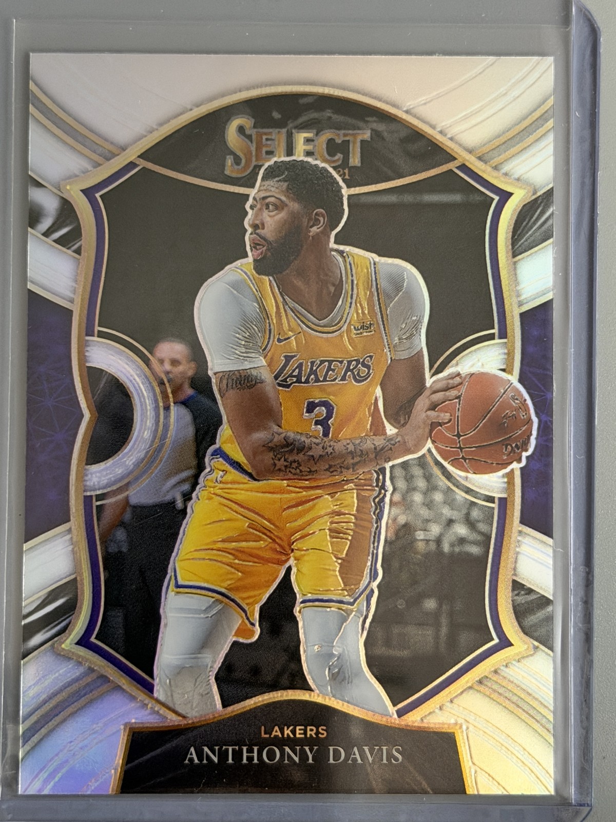 2020-21 Panini Select - Concourse Anthony Davis #45 Silver Prizm