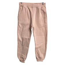 Girl  s Pink Thick Drawstring Sweat Pants - Size Medium