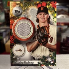 Hayden Birdsong 2025 Topps Holiday Metallic Relic MEM RC SSP /99 ⭐️ MINT GEM?