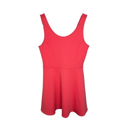 H&M Divided Pink Skater Dress 12 Fit and Flare Mini Sleeveless Stretch Sundress