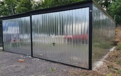 NEU Blechgarage 6 x 4,5 x 2,14 m mit Pultdach Fertiggarage Storage Room | 30631