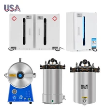 Dental Medical 24L Steam Autoclave Sterilizer/UV 27/54L Sterilizer Cabinet US