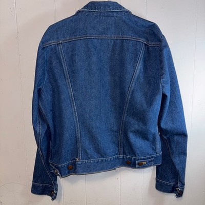 Vintage Wrangler 126MJ Denim Jacket Mens 46 Blue No-Fault Made in