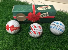 TaylorMade TP5 Pix Stripe Holiday Golf Balls Limited Edition  3 Balls