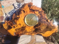 Live Edge Walnut Burl Wood Clock