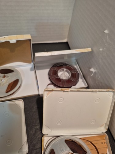 10 reel to reel tape Used 2 3/4 Reels With Cases Plus 12 Empty Cases Round - Picture 3 of 12
