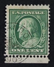CKStamps: US Stamps Collection Scott#357 1c Franklin Used Signed