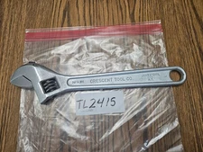 VTG CRESENT TOOL CO. 12" ADJUSTABLE WRENCH DROP FORGED USA (TL2415)