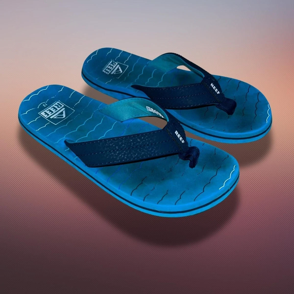 Reef Men\'s Blue & Orange Sport Flip Flops Reef Men main image 3