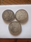 Three Morgan Silver Dollar 1881, 1883 And 1900 Coin Lot 90% Silver