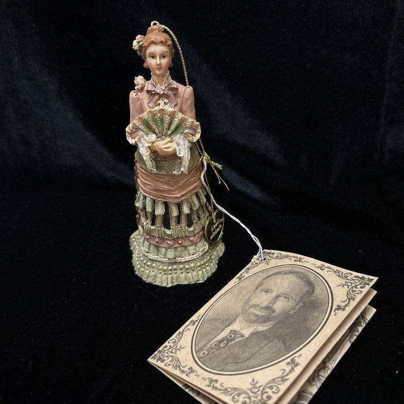 Kurt Adler Louis Nichole Victorian Christmas Ornament Louis XVII Woman W/Fan