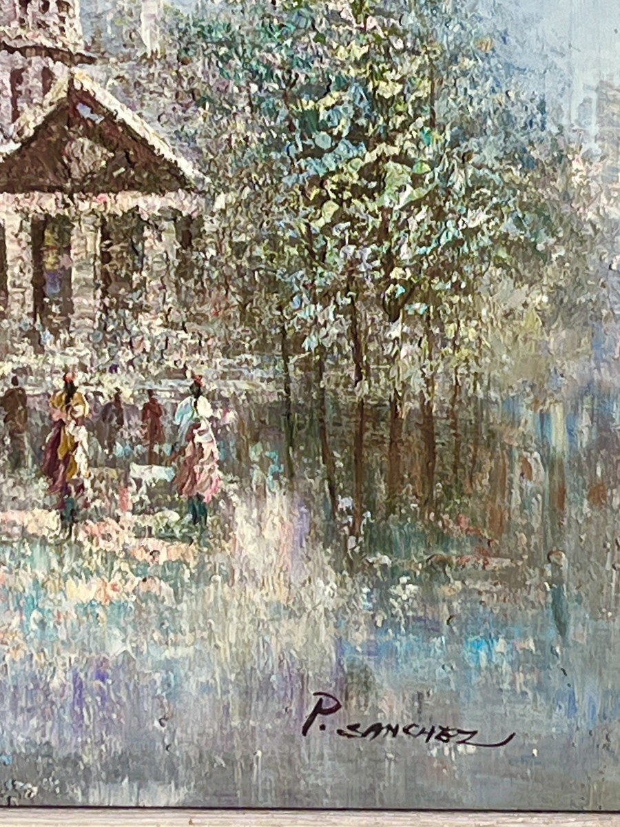 P. Sanchez. Original Oil Painting of Paris Cityscape (24 x 36) | eBay