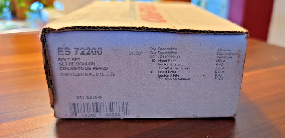 Fel-Pro ES 72200 Set of 15 Cylinder Head Bolts for Ram Truck Dodge Charger Jeep - Image 2 of 2