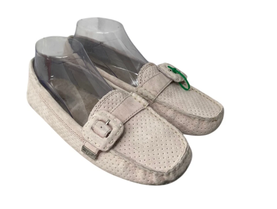 UGG Pink Beige Driving Moccasins Size 8.5 Women's Slip On Shoes Flats Thelma  - Image 3 of 4