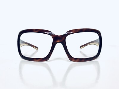 Prada Tortoise Rectangular Wrap Glasses Prada Brown Tortoise Rectangular Wrap Glasses Italy SPR12H  main image 4