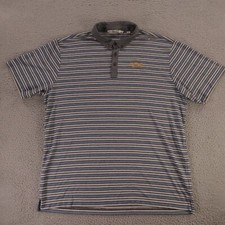 Travis Mathew Polo Shirt Mens 2XL XXL Blue Gray Pima Cotton Golf Dye Club