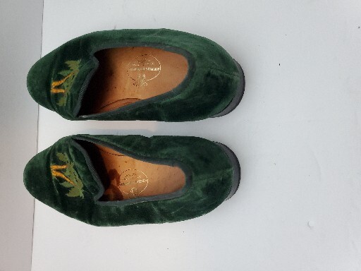 Stubbs Wootton Womens Size 8 Shoes Loafer Green Velvet  display picture 2